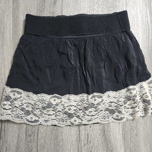 Black lace skirt